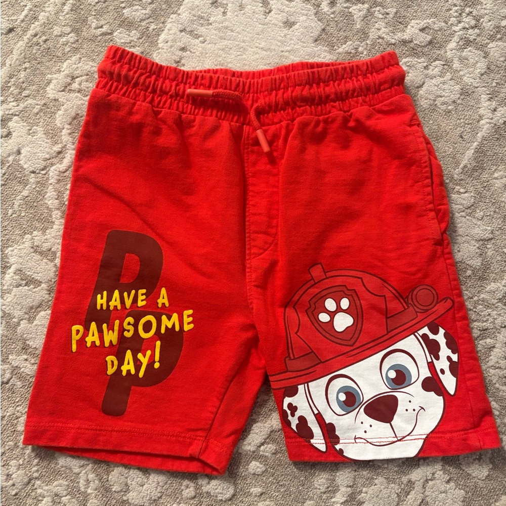 Paw Patrol Red Kids Shorts with Dalmatian Design